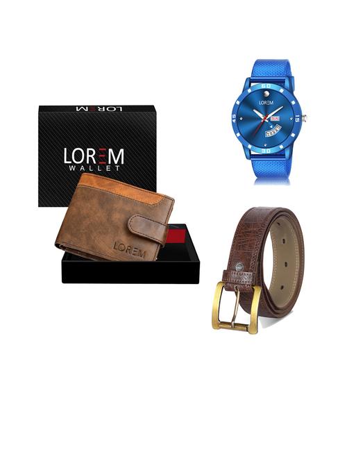belt, wallet & watch gift combo - 19444958 - Very Small Image - 1
