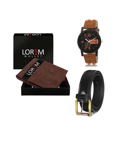 belt, wallet & watch gift combo - 19444986 - Very Small Image - 1