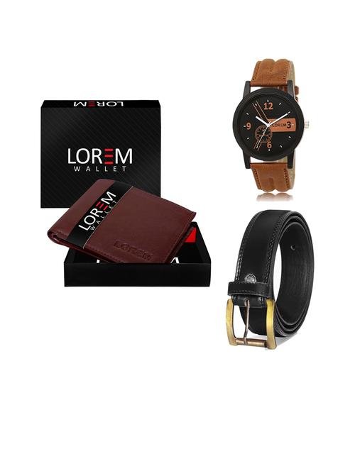 belt, wallet & watch gift combo - 19444988 - Very Small Image - 1