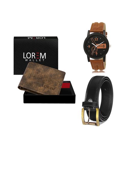 belt, wallet & watch gift combo - 19445002 - Very Small Image - 1