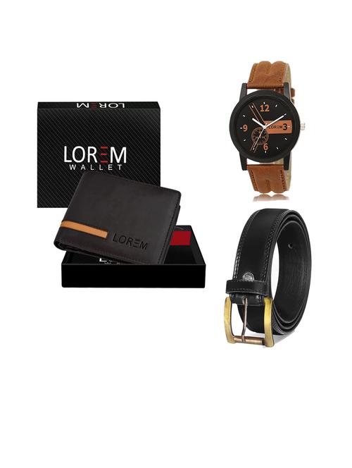 belt, wallet & watch gift combo - 19445017 - Very Small Image - 1