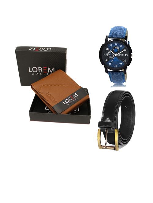belt, wallet & watch gift combo - 19445021 - Very Small Image - 1