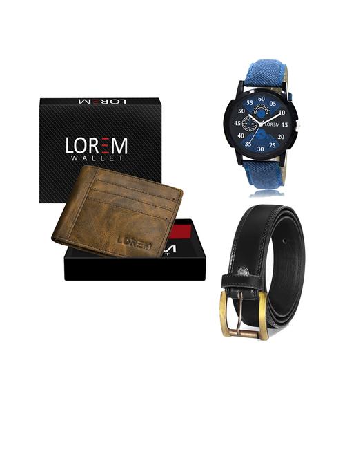 belt, wallet & watch gift combo - 19445038 - Very Small Image - 1