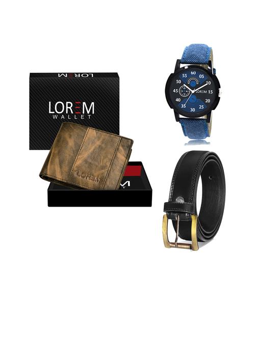 belt, wallet & watch gift combo - 19445039 - Very Small Image - 1