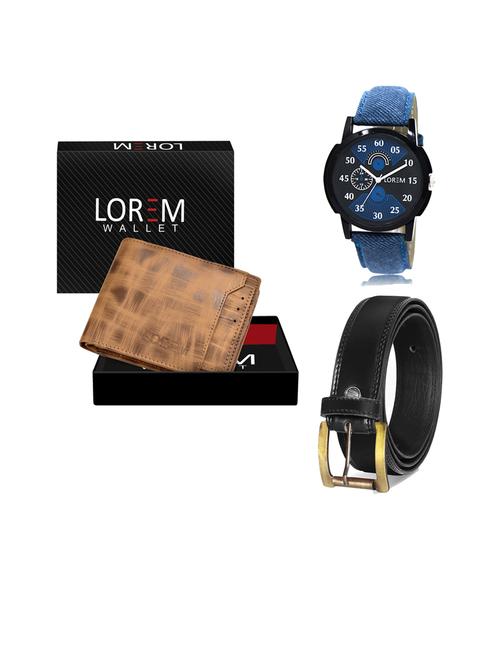 belt, wallet & watch gift combo - 19445040 - Very Small Image - 1