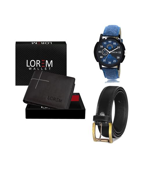 belt, wallet & watch gift combo - 19445060 - Very Small Image - 1