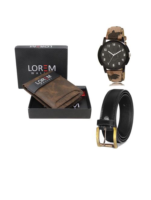 belt, wallet & watch gift combo - 19445069 - Very Small Image - 1