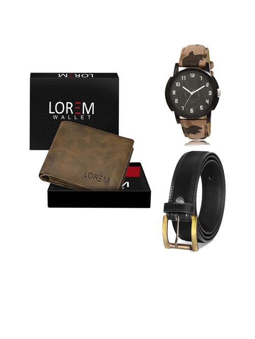 belt, wallet & watch gift combo - 19445089 - Very Small Image - 1