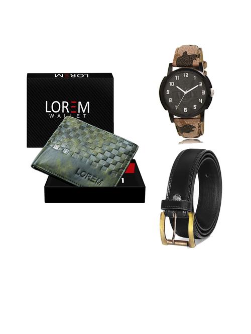 belt, wallet & watch gift combo - 19445102 - Very Small Image - 1
