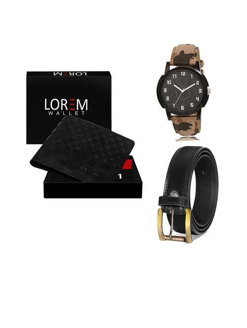 belt, wallet & watch gift combo - 19445103 - Very Small Image - 1