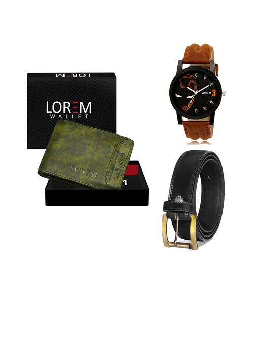 belt, wallet & watch gift combo - 19445136 - Very Small Image - 1
