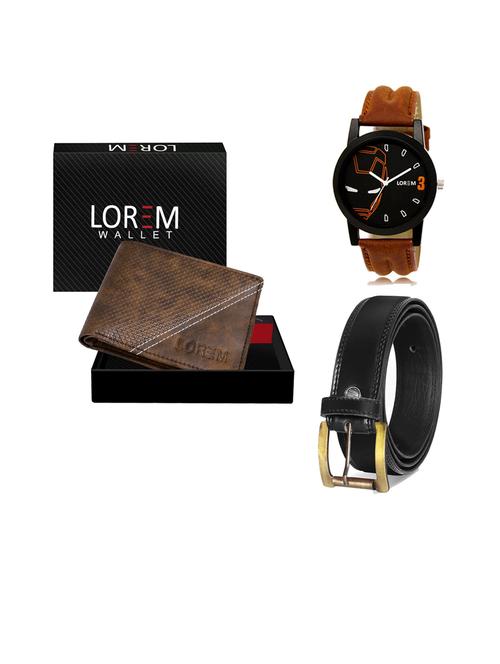 belt, wallet & watch gift combo - 19445141 - Very Small Image - 1