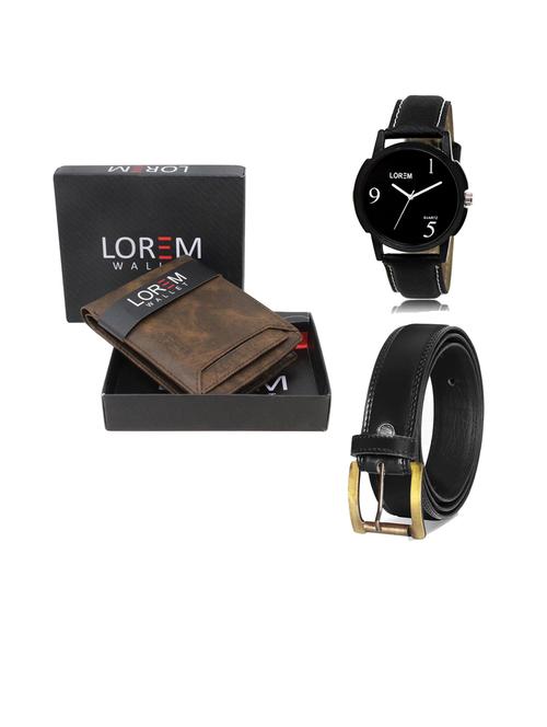belt, wallet & watch gift combo - 19445204 - Very Small Image - 1