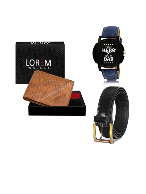 belt, wallet & watch gift combo - 19445277 - Very Small Image - 1