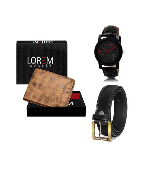 belt, wallet & watch gift combo - 19445310 - Very Small Image - 1