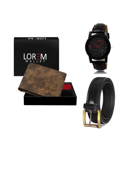 belt, wallet & watch gift combo - 19445317 - Very Small Image - 1