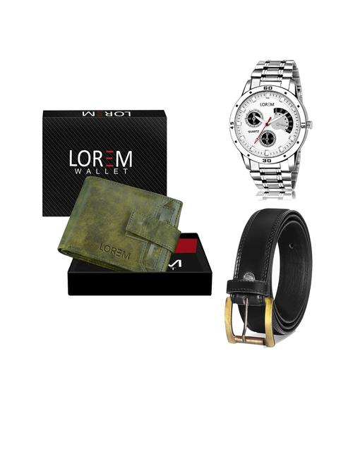 belt, wallet & watch gift combo - 19445401 - Very Small Image - 1