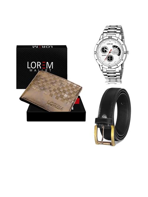 belt, wallet & watch gift combo - 19445415 - Very Small Image - 1