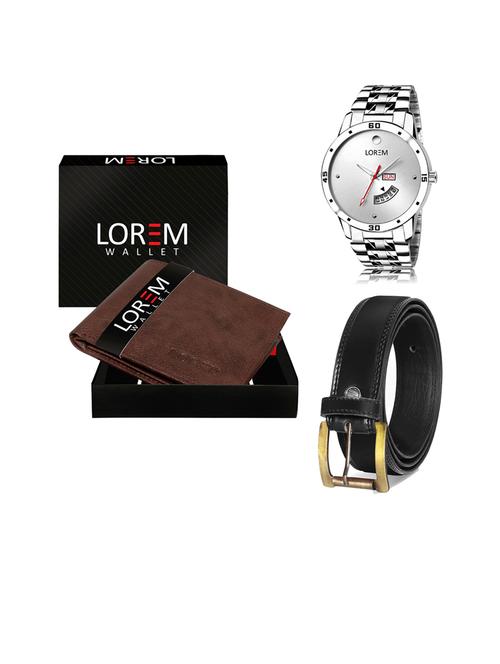 belt, wallet & watch gift combo - 19445481 - Very Small Image - 1