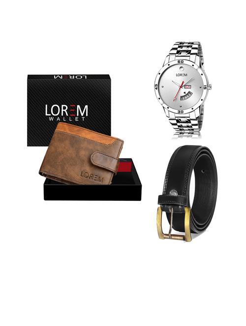 belt, wallet & watch gift combo - 19445513 - Very Small Image - 1