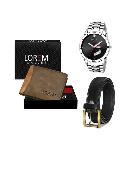 belt, wallet & watch gift combo - 19445540 - Very Small Image - 1