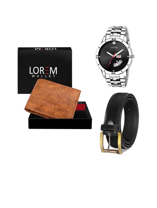 belt, wallet & watch gift combo - 19445543 - Very Small Image - 1