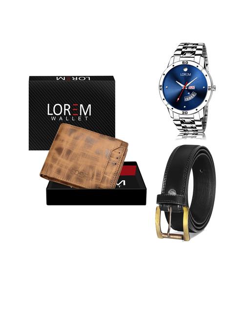 belt, wallet & watch gift combo - 19445580 - Very Small Image - 1