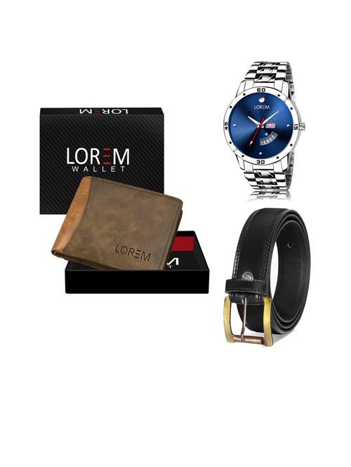 belt, wallet & watch gift combo - 19445585 - Very Small Image - 1