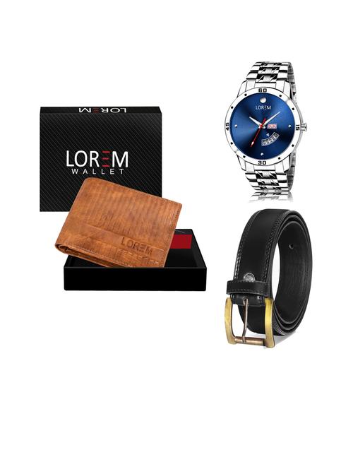 belt, wallet & watch gift combo - 19445588 - Very Small Image - 1