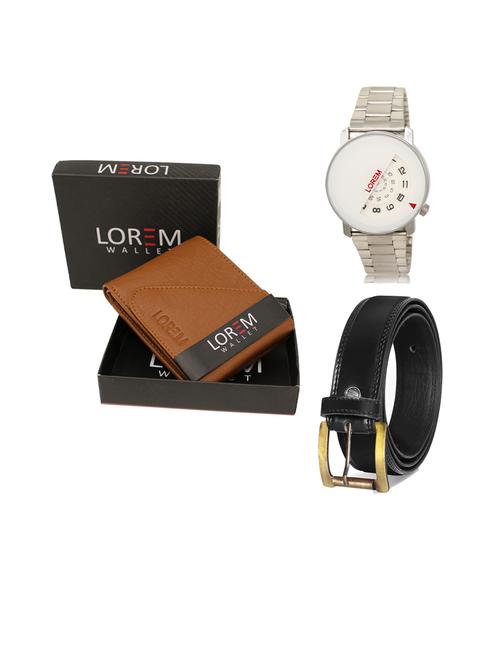 belt, wallet & watch gift combo - 19445606 - Very Small Image - 1