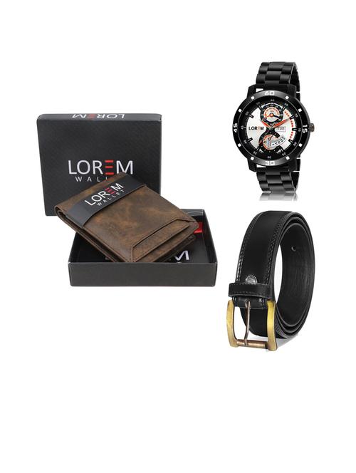 belt, wallet & watch gift combo - 19445654 - Very Small Image - 1