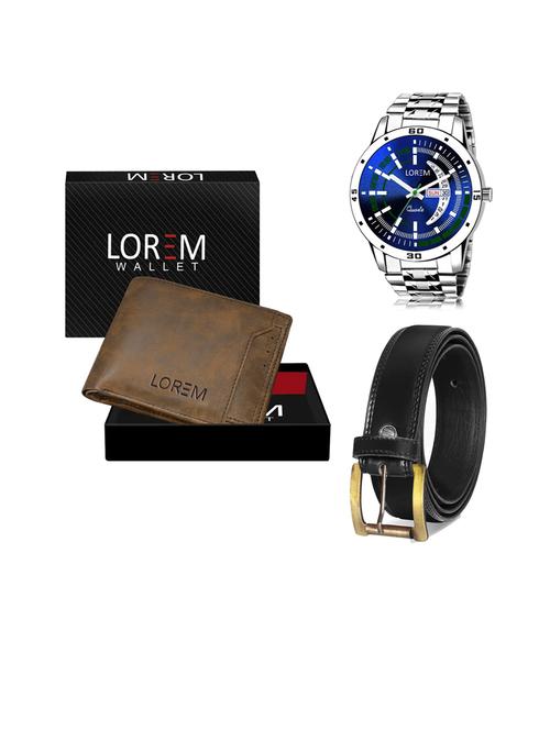 belt, wallet & watch gift combo - 19445763 - Very Small Image - 1
