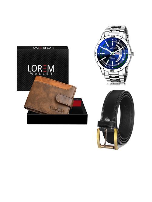 belt, wallet & watch gift combo - 19445783 - Very Small Image - 1
