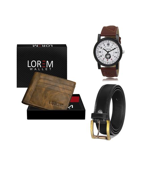 belt, wallet & watch gift combo - 19445938 - Very Small Image - 1