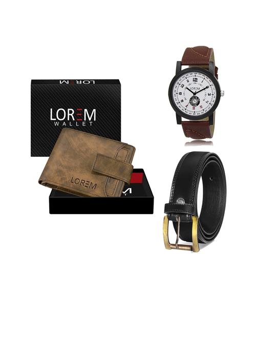 belt, wallet & watch gift combo - 19445942 - Very Small Image - 1