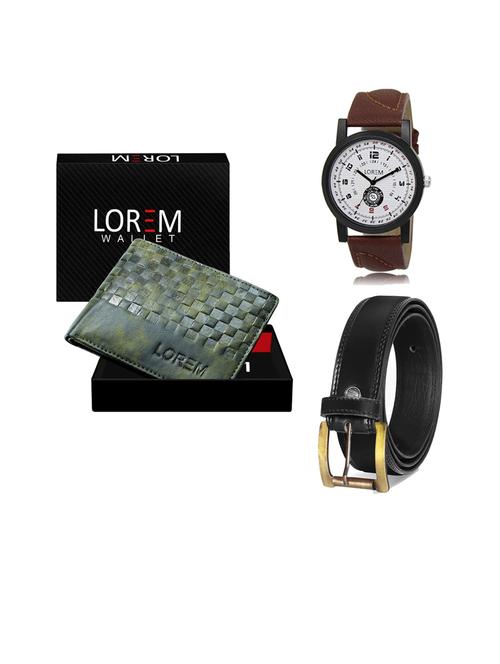 belt, wallet & watch gift combo - 19445957 - Very Small Image - 1