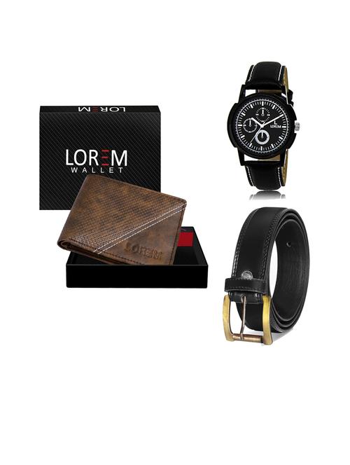 belt, wallet & watch gift combo - 19445996 - Very Small Image - 1