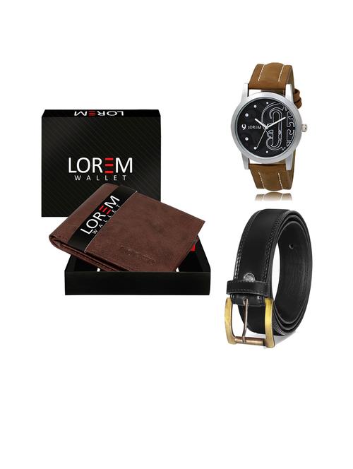 belt, wallet & watch gift combo - 19446021 - Very Small Image - 1