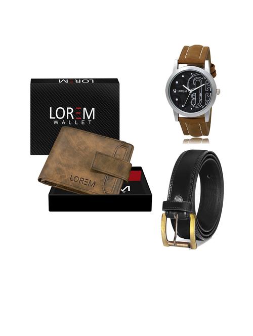 belt, wallet & watch gift combo - 19446032 - Very Small Image - 1