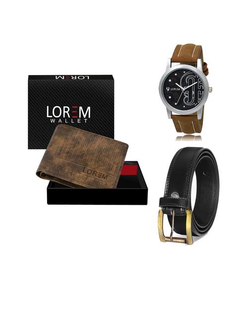 belt, wallet & watch gift combo - 19446037 - Very Small Image - 1