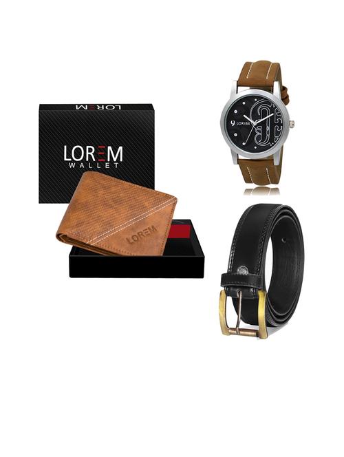 belt, wallet & watch gift combo - 19446042 - Very Small Image - 1