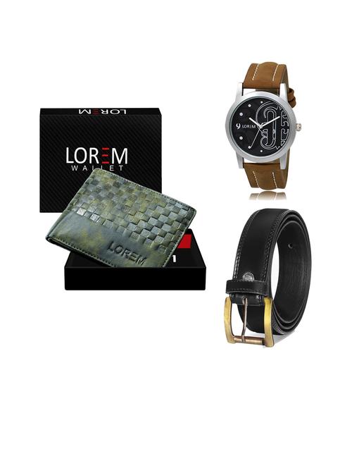 belt, wallet & watch gift combo - 19446047 - Very Small Image - 1