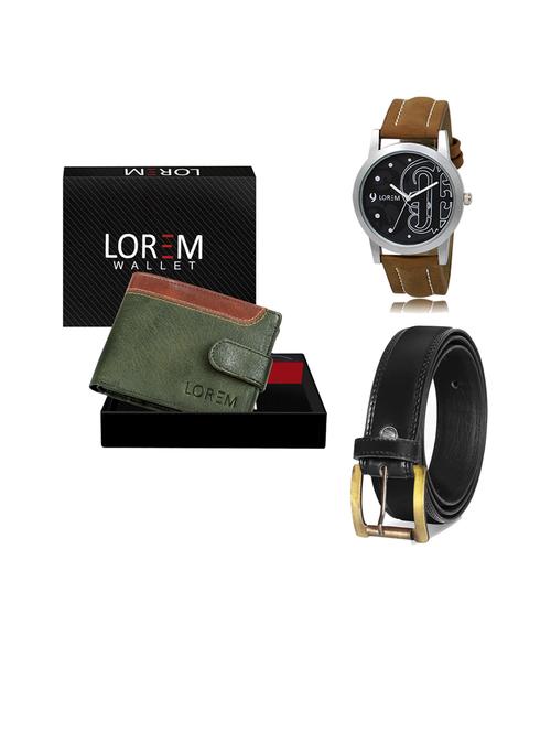 belt, wallet & watch gift combo - 19446055 - Very Small Image - 1