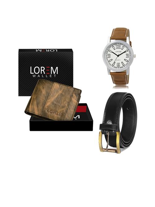 belt, wallet & watch gift combo - 19446074 - Very Small Image - 1