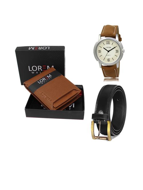 belt, wallet & watch gift combo - 19446103 - Very Small Image - 1