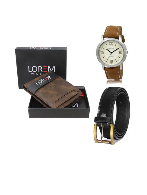 belt, wallet & watch gift combo - 19446104 - Very Small Image - 1
