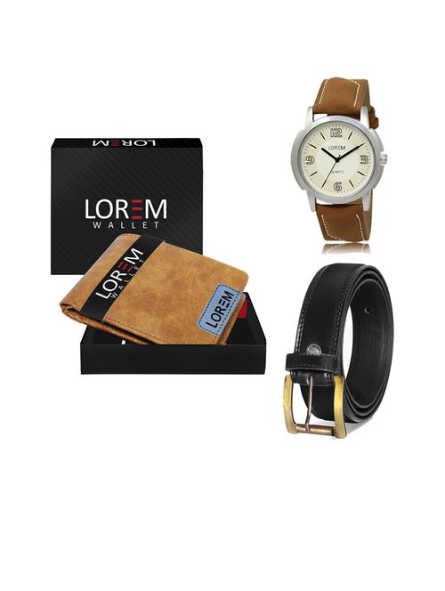 belt, wallet & watch gift combo - 19446110 - Very Small Image - 1