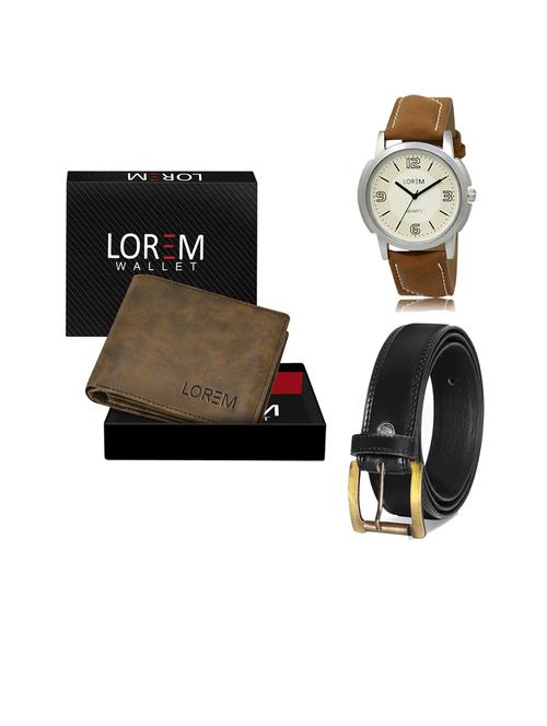 belt, wallet & watch gift combo - 19446124 - Very Small Image - 1