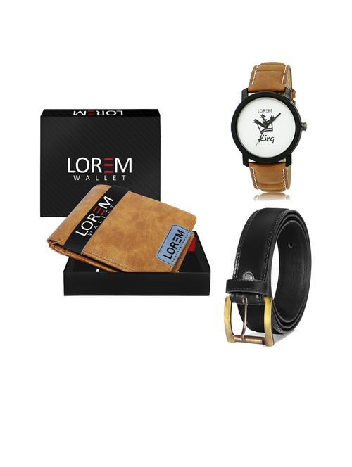 belt, wallet & watch gift combo - 19446200 - Very Small Image - 1