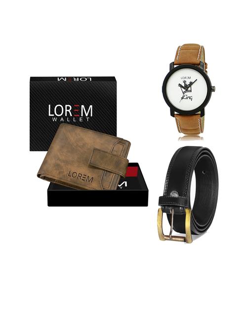 belt, wallet & watch gift combo - 19446212 - Very Small Image - 1